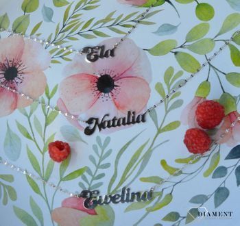 Delikatny naszyjnik srebrny z imieniem Eweliny ✓ Naszyjnik imię, naszyjniki imiona, prezent dla Eweliny, imię Ewelina (6).JPG